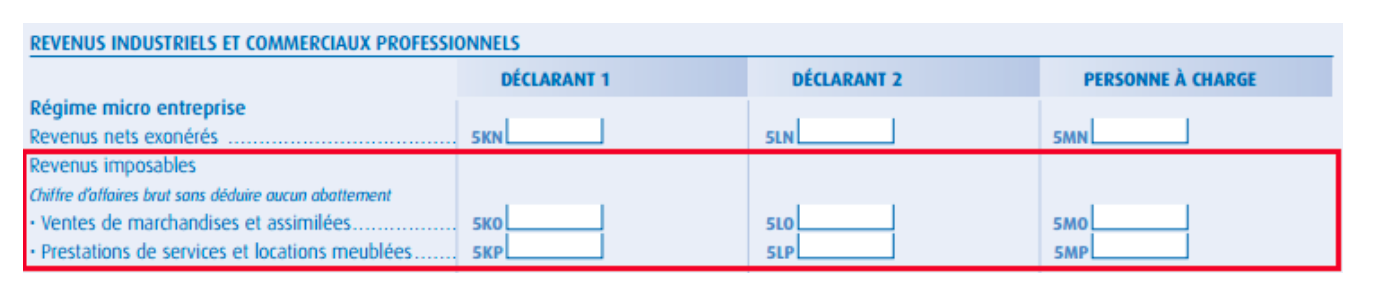 déclaration revenu